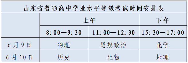 2025高考 | 山东夏季高考各科目考试时间是如何安排的？